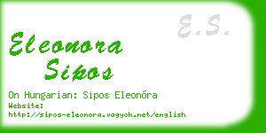 eleonora sipos business card